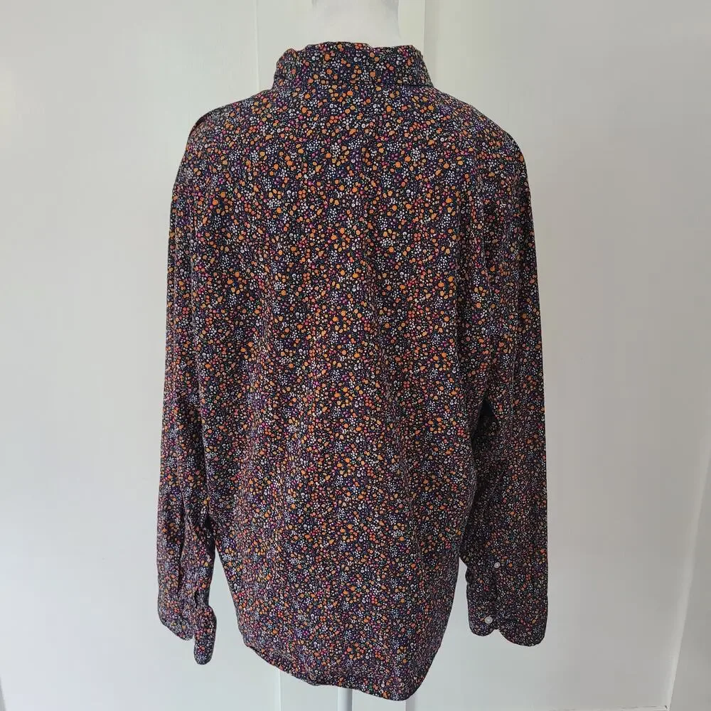 J. Crew Size‎ XL Slim Untucked Flex Floral Button Up Shirt Preppy Casual